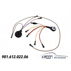 Ignition switch & hazard flasher relay socket harness for: Porsche 911/912 1969 art.no: 901.612.022.06