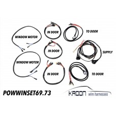 Wire harness set for power windows for 911-912 1969-1973 art.no: POWWINSET69.73