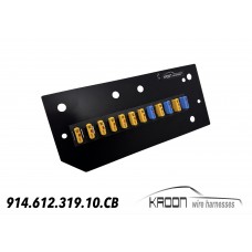 Fuse panel and fusebox ATO style with resettable circuit breakers : Porsche 914-4 1969-1973 art.no 914.612.319.10CB